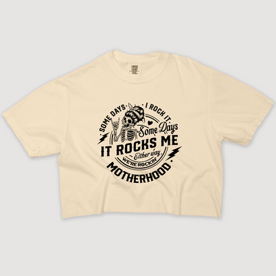 Mom Shirt - Rocks Me Motherhood Cropped