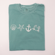 Comfort Colors Coastal Icons Embroidered T-Shirt