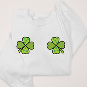 St. Patricks Day Sweatshirt - Clover Boobs