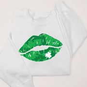 St. Patricks Day Sweatshirt - Clover Lips