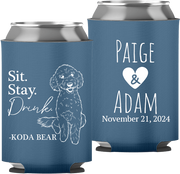 Pet Portrait 01 - Sit. Stay. Drink. - Foam Can