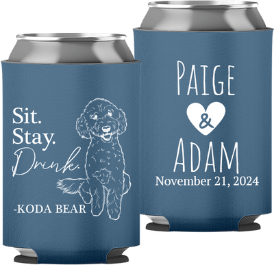 Pet Portrait 01 - Sit. Stay. Drink. - Foam Can