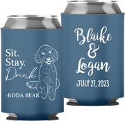 Pet Portrait 04 - Sit. Stay. Drink. - Foam Can