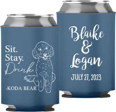 Pet Portrait 04 - Sit. Stay. Drink. - Foam Can