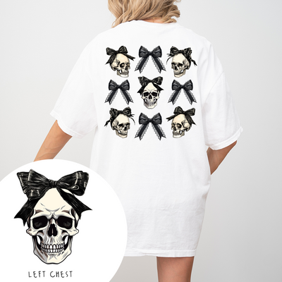 Skeleton Bows - Halloween T-Shirt Vintage - Full Back