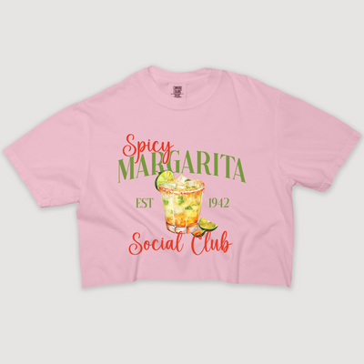 Tequila Shirt Spicy Margarita Club - Cropped