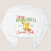 Tequila Shirt Spicy Margarita Club - Sweatshirt Crop