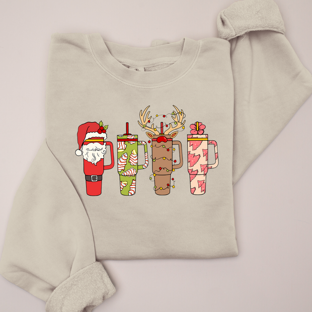 Christmas Sweatshirt High End - Festive Tumbler Cups