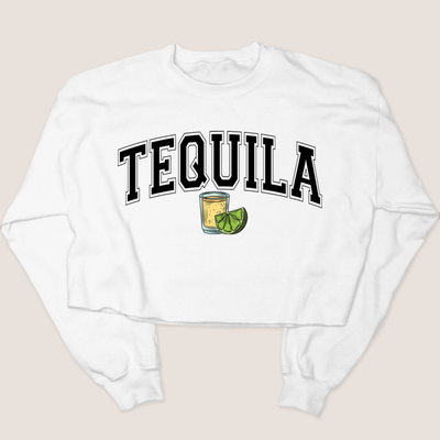 Tequila Shirt Lime & Shot - Sweatshirt Crop