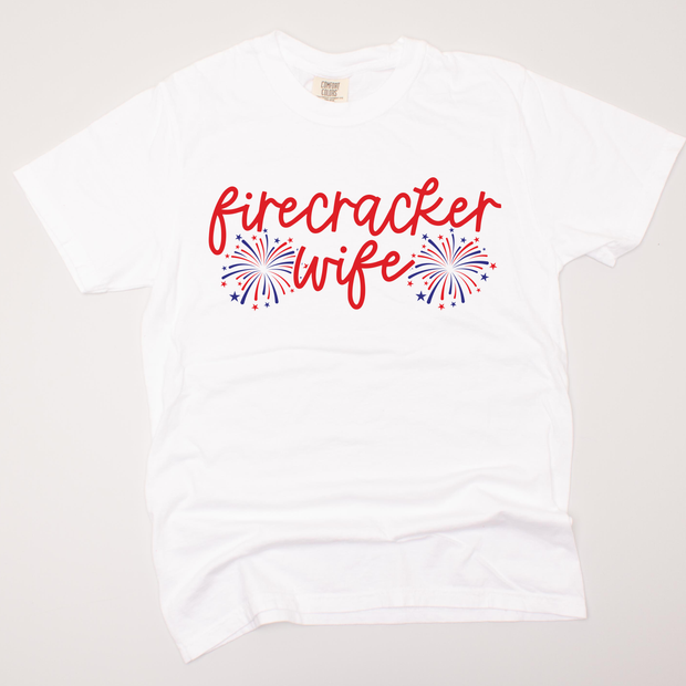 USA Patriotic - Firecracker Wife T-Shirt