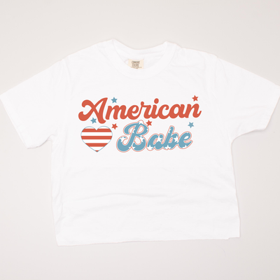 USA Patriotic - American Babe Cropped T-Shirt