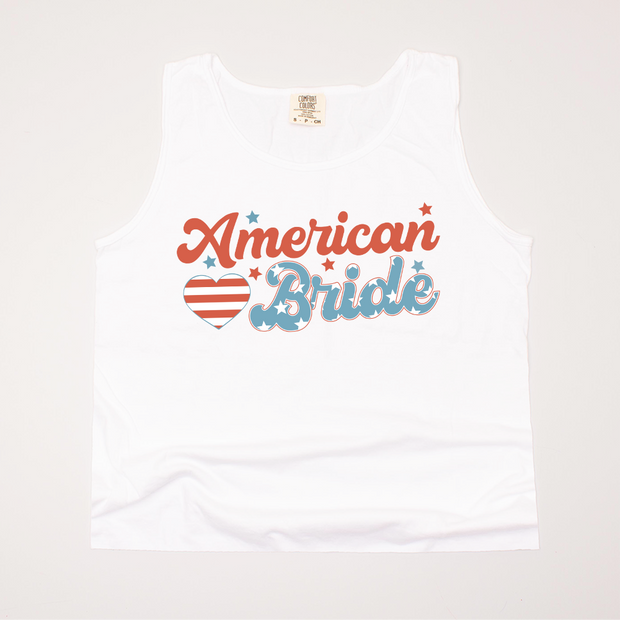 USA Patriotic - American Bride Cropped Tank Top