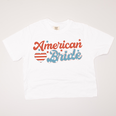 4th Of July Shirt Crop - American Bride