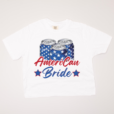 USA Patriotic -  AmeriCan Bride Cropped T-Shirt