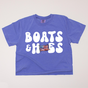 USA Patriotic - Boats and Hoes Cropped T-Shirt