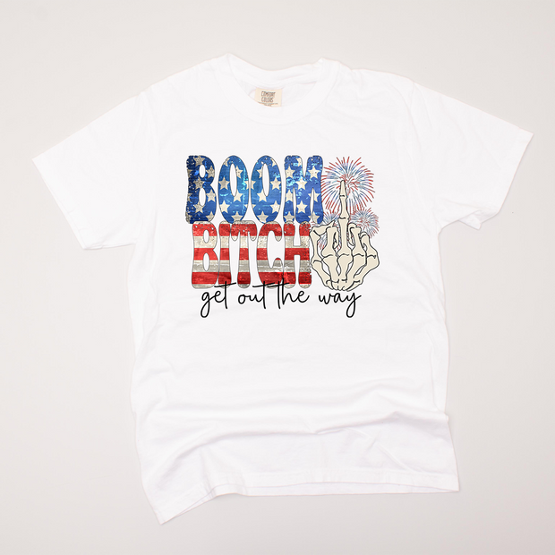 USA Patriotic -  Boom! Get Out The Way! T-Shirt