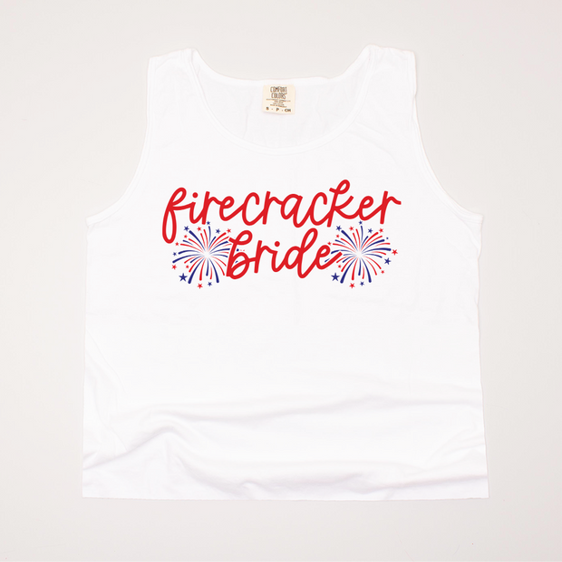 USA Patriotic - Firecracker Bride Cropped Tank Top