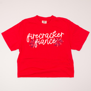 4th Of July Shirt Crop - Firecracker Fiance