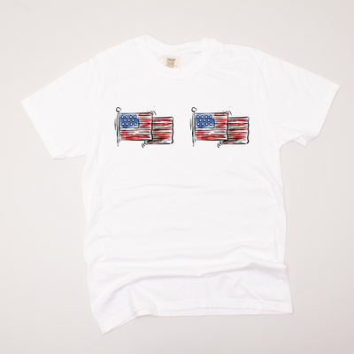 USA Patriotic -  American Flag Chest T-Shirt