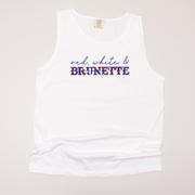 4th Of July Shirt Tank Top - Red, White & Brunette