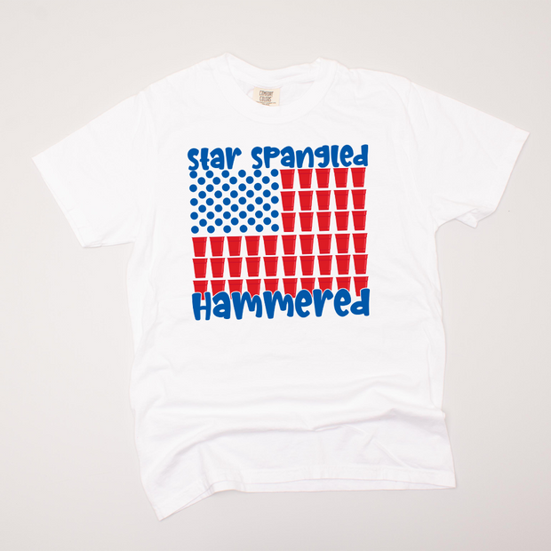 USA Patriotic -  Star Spangled Hammered T-Shirt