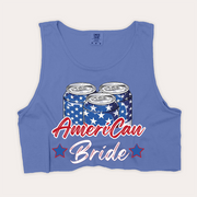 4th Of July Shirt Crop Tank Top - Ameri-Can Bride