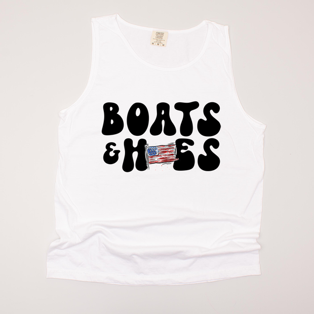 USA Patriotic - Boats and Hoes - Tank Top