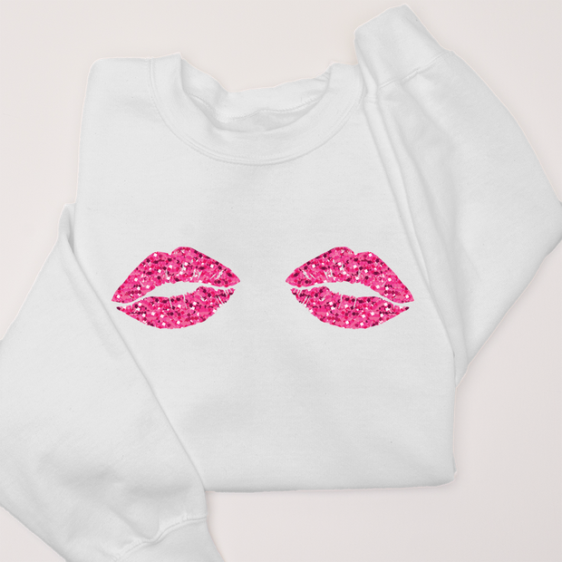 Glitter Lips Chest - Valentines Day - Sweatshirt
