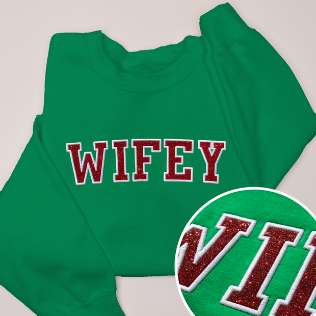 Christmas Wifey - Glitter - Sweatshirt
