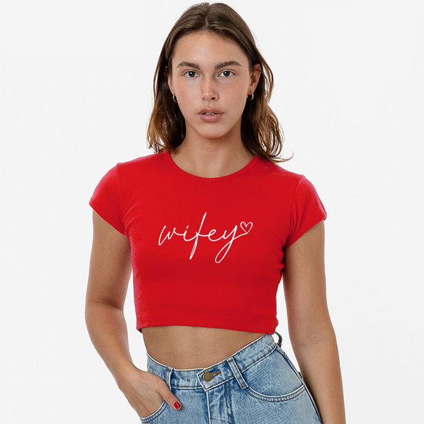 Wifey Hearts - Valentines Day - Adult Baby Tee