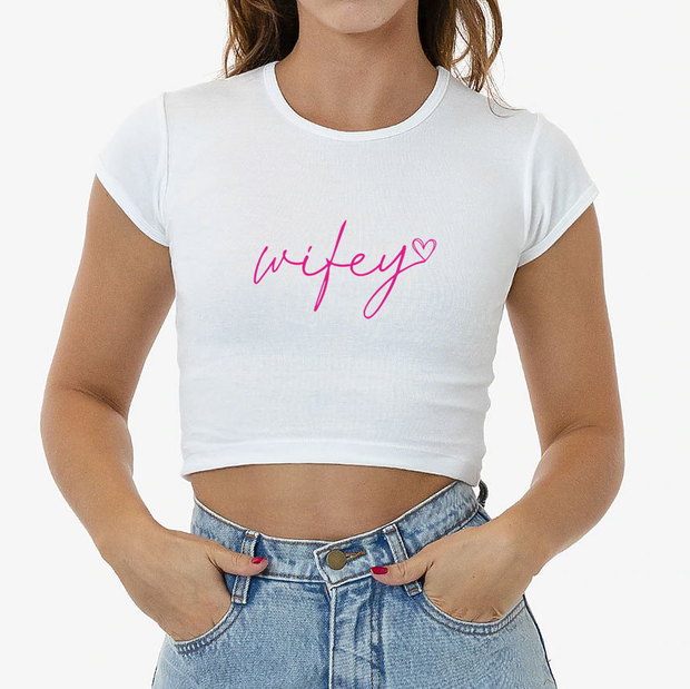 Wifey Hearts - Valentines Day - Adult Baby Tee