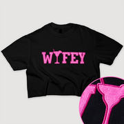 Tequila Shirt Wifey Glitter Crop - University