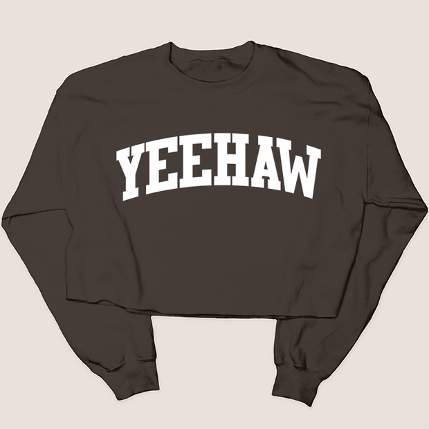 Texas Shirt Sweatshirt Cropped - Yeehaw University
