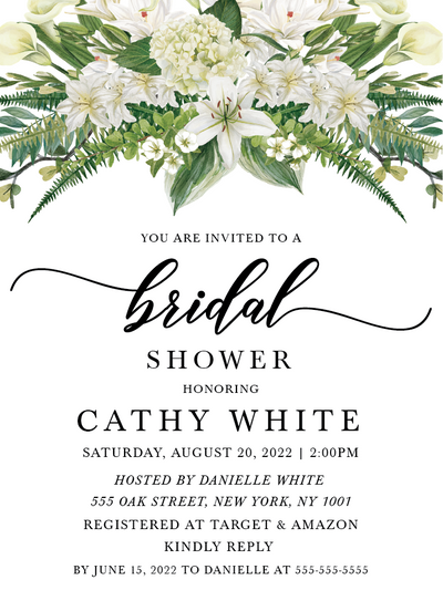 5x7 Bridal Shower Invitation - 08