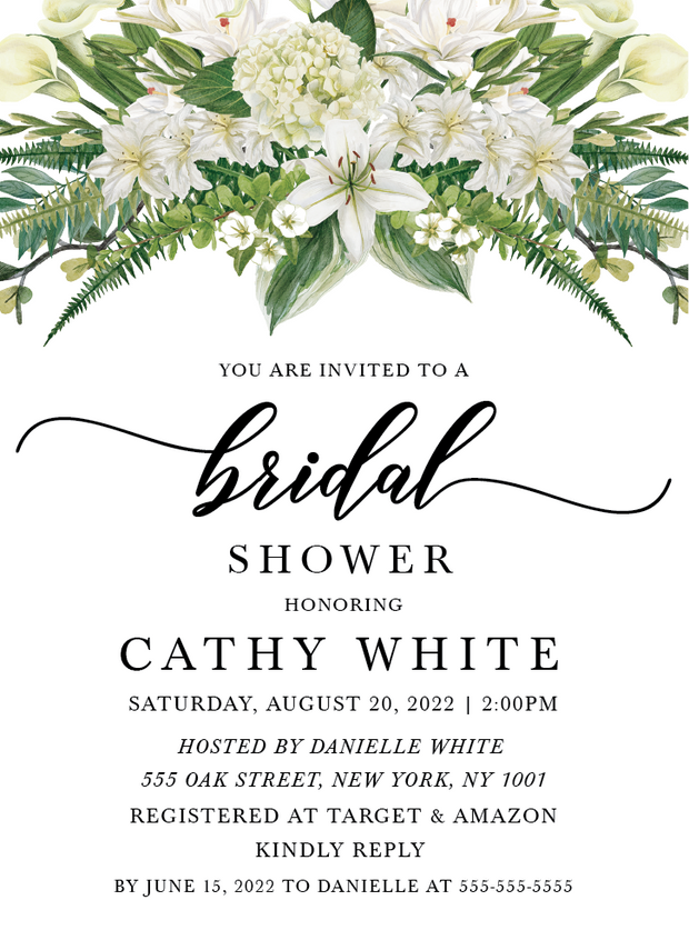 5x7 Bridal Shower Invitation - 08
