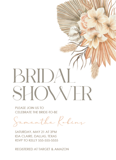 5x7 Bridal Shower Invitation - 09