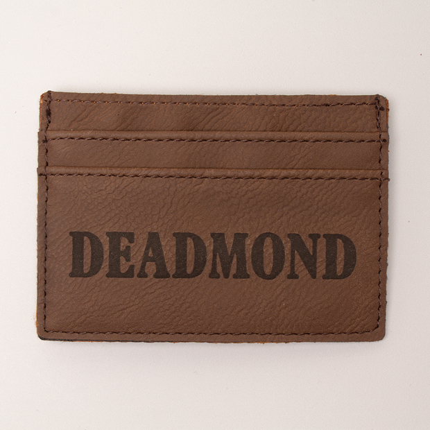 Leather Wallet with Custom Engraved Last Name