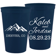 Wedding 115 - Mountain Location - 16 oz Plastic Cups