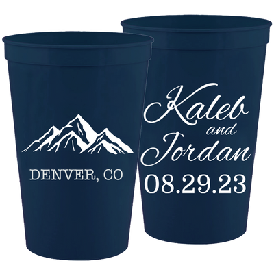 Wedding 115 - Mountain Location - 16 oz Plastic Cups