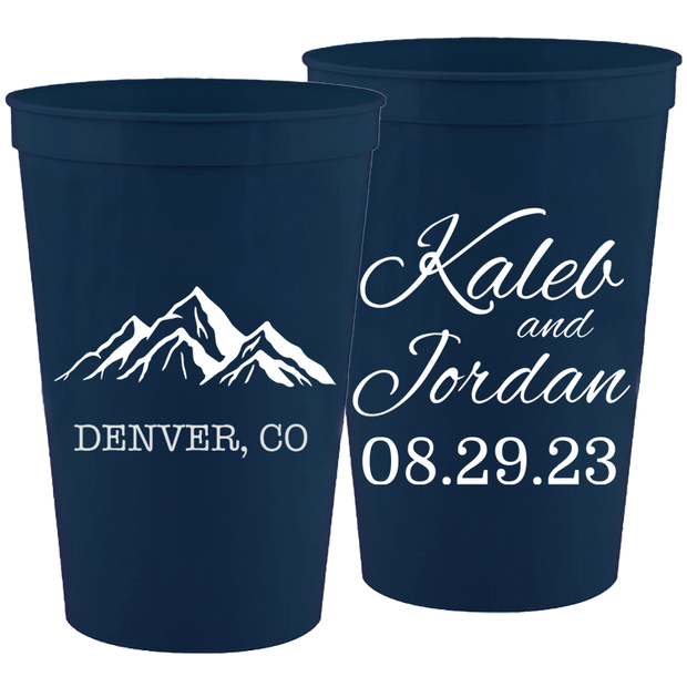 Wedding 115 - Mountain Location - 16 oz Plastic Cups