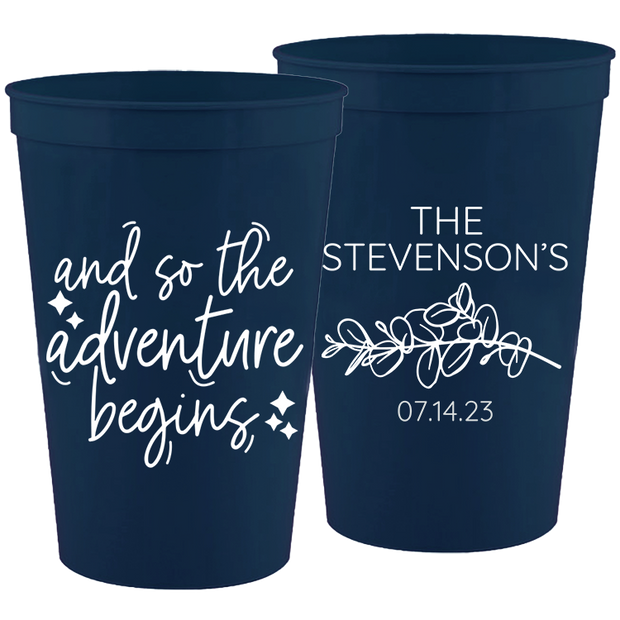 Wedding 118 - And So The Adventure Begins Last - 16 oz Plastic Cups