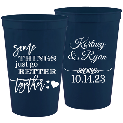 Wedding - Some Things Just Go Better Together - 16 oz Plastic Cups 141