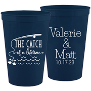Wedding 154 - The Catch Of A Lifetime - 16 oz Plastic Cups