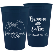 Wedding 156 - Pinky Promise Forever Ever Amen - 16 oz Plastic Cups