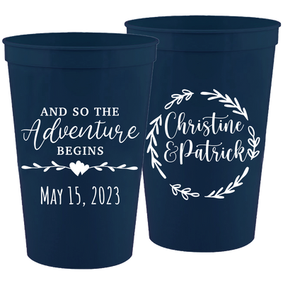 Wedding 161 - And So The Adventure Begins - 16 oz Plastic Cups