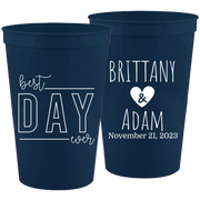 Wedding - Best Day Ever- 16 oz Plastic Cups 164