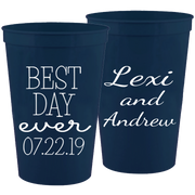 Wedding 029 - Best Day Ever - 16 oz Plastic Cups