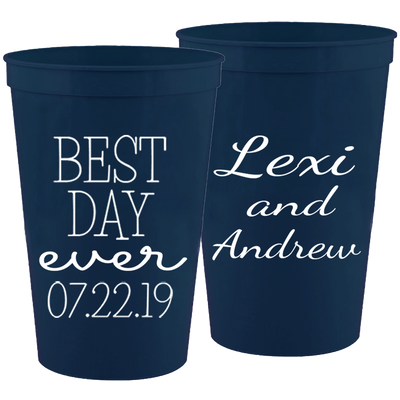 Wedding - Best Day Ever - 16 oz Plastic Cups 029