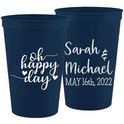 Wedding 097 - Oh Happy Day - 16 oz Plastic Cups