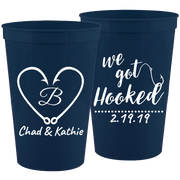 Wedding - We Got Hooked Heart - 16 oz Plastic Cups 003